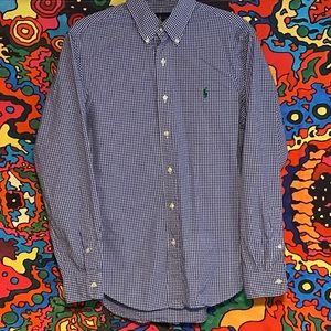 Blue/White Slim Fit Ralph Lauren Dress Shirt